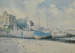 After Peter Lloyd-Davies (20th Century, British), coloured print, 'Port St Mary', a coastal