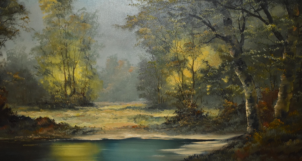 A.Tardy (20th Century, French School), oil on canvas, 'Woodland Glade', a river landscape in the