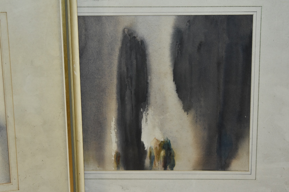 William Edgar Mayer (1910-2002, British), watercolour, 'Shadow Trees No.11' & 'Tall Trees', signed - Image 3 of 3