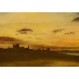 Eric Sampson (20th Century, British), watercolour, 'Sunset From Stanah', a scene depicting Heysham