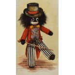 After C.Moore (20th Century), coloured print, A Golly Circus Master, framed, mounted, and under