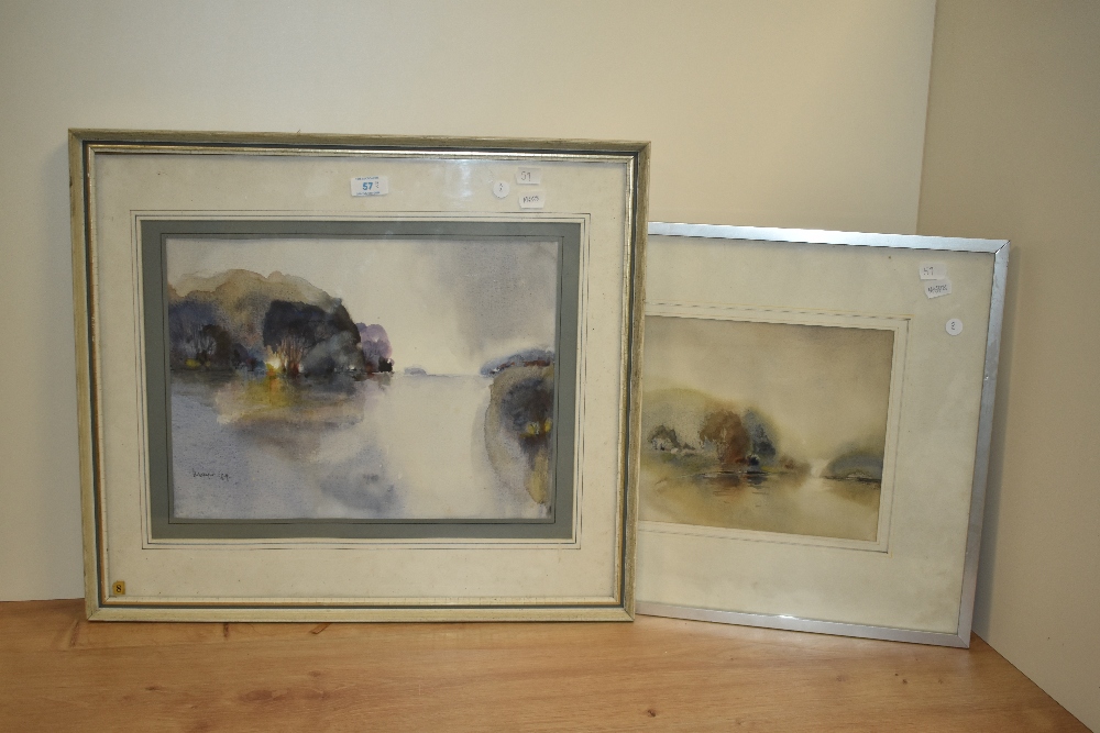 William Edgar Mayer (1910-2002, British), watercolour, Two landscape depictions - 'Lakeland - Image 2 of 5