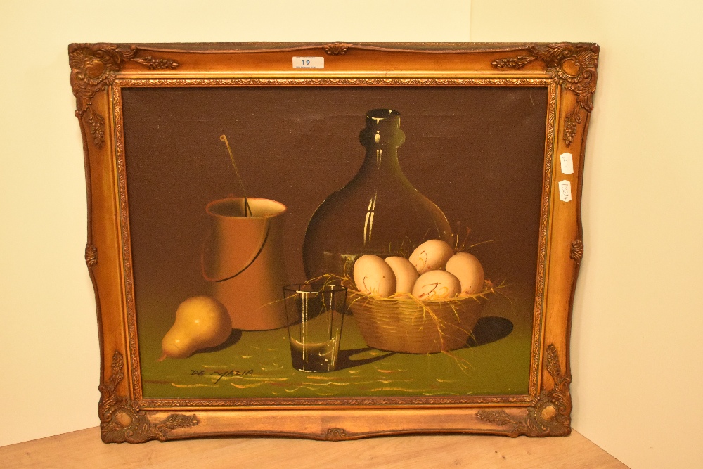 Violette De Mazia (1899-1988, French), oil on canvas, A still life arrangement depicting a clutch of - Image 2 of 4