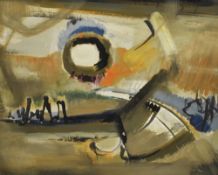 William Edgar Mayer (1910-2002, British), oil on board, 'Landscape Forms X', an abstract