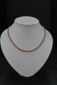 A 9ct gold rope chain, approx 18' & 5.4g