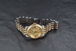 A lady's quartz wrist watch by Rotary having baton numeral dial with date aperture to champagne face