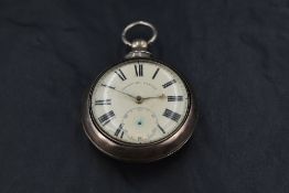 A Victorian silver verge pair cased key wound pocket watch marked Improved patent to face, having