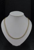 A 9ct gold large link belcher chain, approx 24' & 25.4g