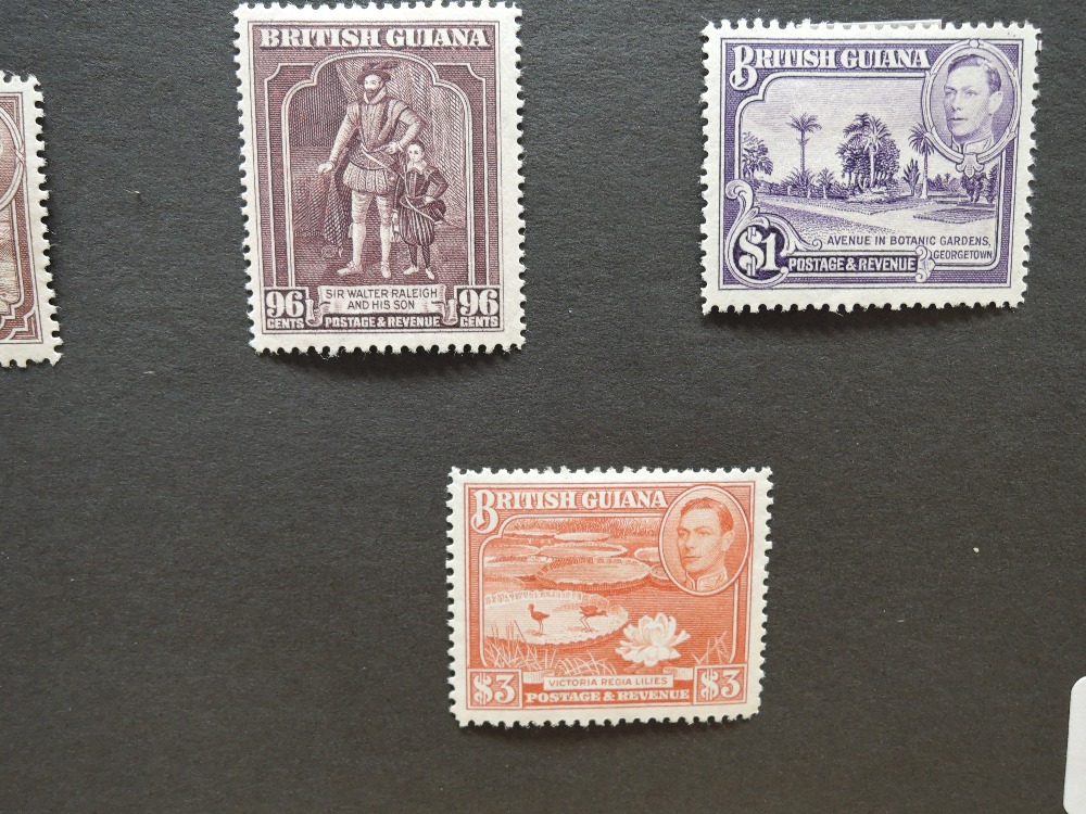 BRITISH GUIANA 1938 GVI DEFINITIVES, SET OF 12 ON LEAF, ALL MINT Fine set of the GVI definitives - Image 2 of 4