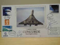 GB 2003 CONCORDE FINAL FLIGHT COVER TO FILTON SIGNED BY CAPT MIKE BANNISTER & LES BRODIE Iconic