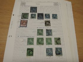BARBADOS, TRINIDAD & MAURITIUS 1850's/60's COLLN OF BRITANNIAS ON 14 PAGES OF LEAVES 14 pages of