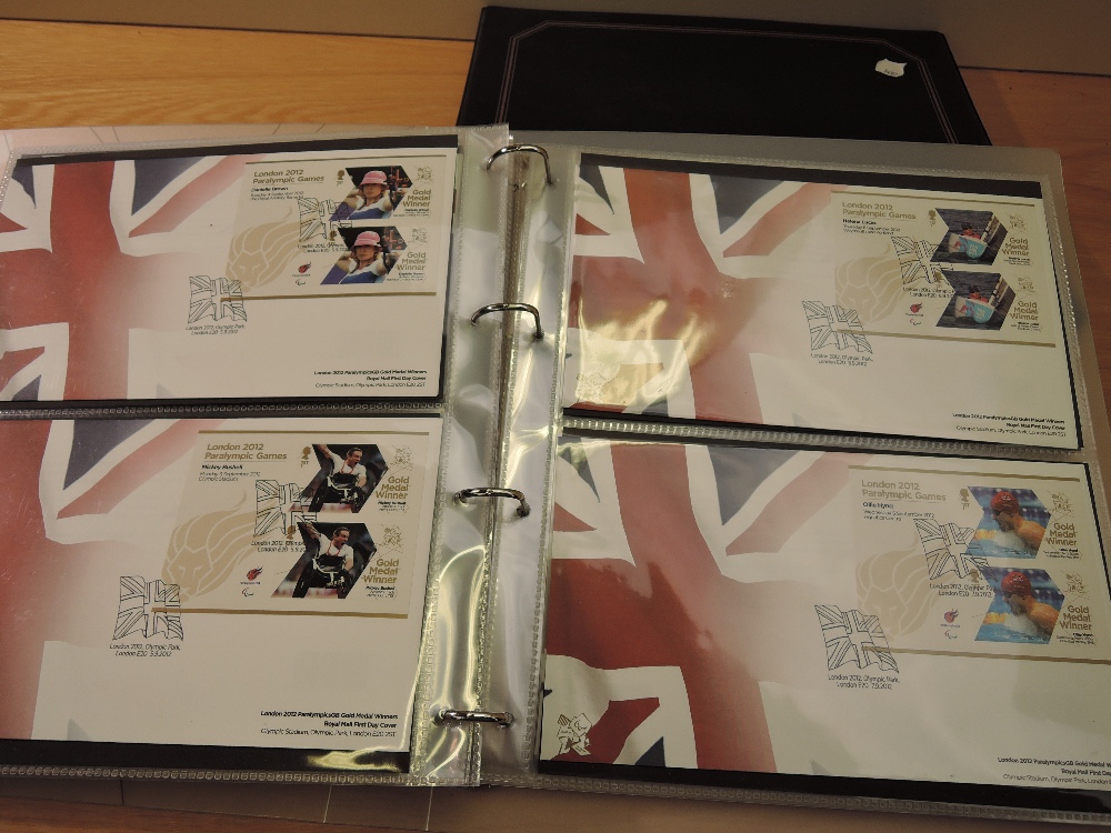 GB 2012 COMPLETE COLLN OF OLYMPIC & PARALYMPIC GOLD MEDAL WINNERS + ROYALTY ALBUM Album with a - Image 4 of 6