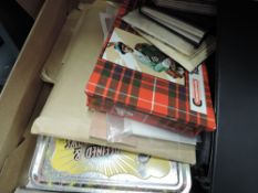 BOX OF GB & COMMONWEALTH STAMPS IN ALBUMS, PACKETS, COVERS ETC Box with mixed collections