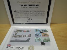 GB 2018 RAF CENTENARY WESTMINSTER FDC WITH £2 COIN ENCAPSULATED Westminster cover from 2018 in