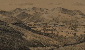 *Local Interest - Alfred Wainwright (1907-1991, British), pen and ink, 'The Vale of Keswick', Lake