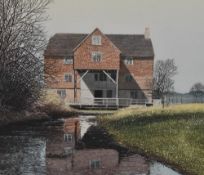 Paul Bisson (b.1938, British), aquatint etching, 'Shalford Mill', Surrey, signed to the lower right,