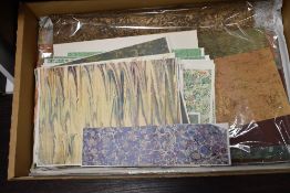 An extensive collection of marbled paper for crafts and projects.