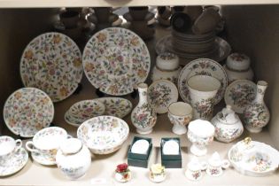An assortment of ceramics, comprising; Minton 'Haddon Hall' plates, bowls and cups and saucers, Ayn