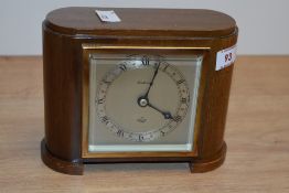 A vintage 1930's/40's mahogany cased mantel clock, Fattorini, AR Elliot.