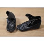 A pair of Victorian leather children's shoes