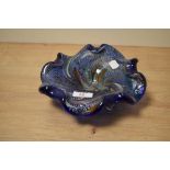 A mid-20th Century Murano free form art glass ashtray, measuring 21cm in diameter