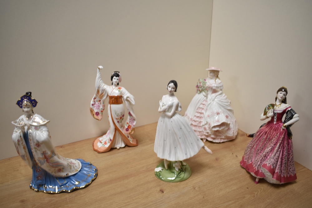 A group of four Coalport bone china figurines, comprising Princess Turandot, number 1100 of 12500,