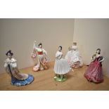 A group of four Coalport bone china figurines, comprising Princess Turandot, number 1100 of 12500,