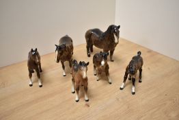 A Beswick Pottery Shetland Pony (Wooley Shetland Mare) number 1033, designed by Arthur Gredington in