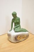 A modern reproduction Carlsberg advertising figure, formed as the little mermaid of Copenhhagen with