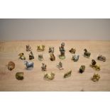 A collection of Wade Porcelain 'Whimsie' animal studies and figures, twenty two in total