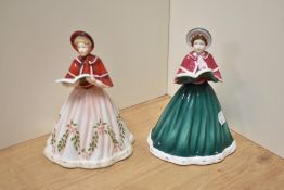 Two Royal Doulton bone china 'The Twelve Days of Christmas' figurines, comprising 'On The First