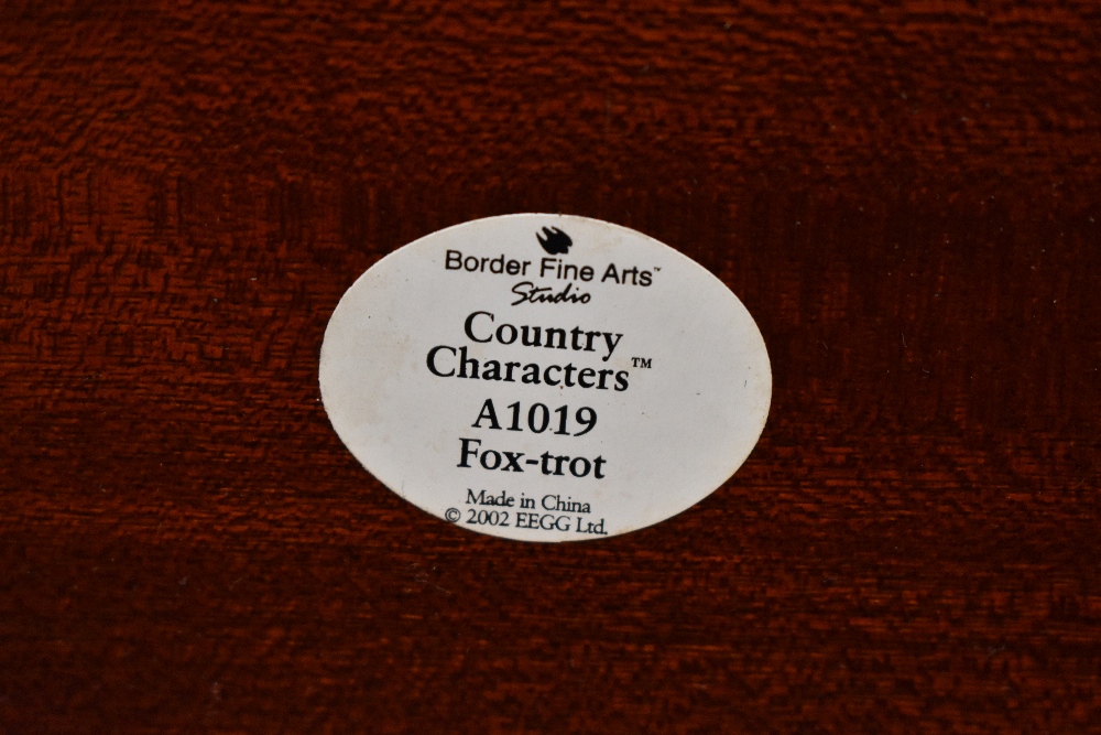 A Border Fine Arts animal group 'Fox-trot' A1019, modelled as two young foxes in a naturalistic - Image 2 of 2