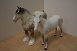 A Beswick Pottery Shire Mare, number 818, first version, designed by Arthur Gredington in rocking