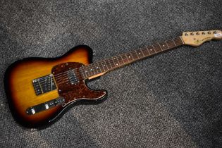 A G & L tribute series electric guitar, ASAT classic 'telecaster', in Ritter gig bag, with stand