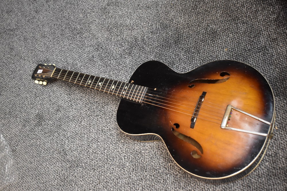 A rare Harmony F-36 archtop guitar, serial number unclear 0872?23?