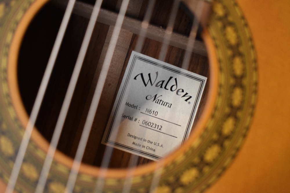 A modern classical guitar, labelled Walden, model N610, spruce and cedar, serial number 0602312 - Image 2 of 3