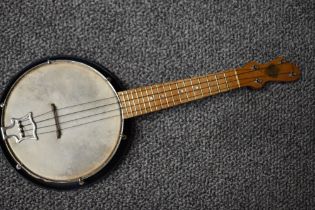 An early 20th Century John Grey banjolele (ukulele banjo) with case