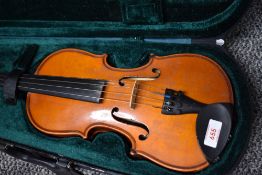 A Stentor student violin in fitted case