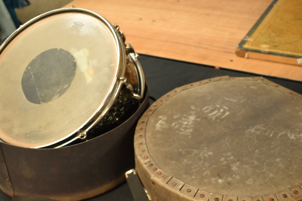 A selection of vintage Premier drums, in grey marbled finish, and various cymbals, stands etc - Image 4 of 16