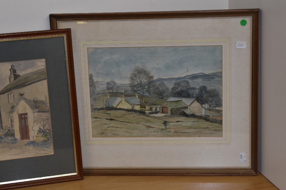 *Local Interest - Alice Brockbank (1886-1958, British), watercolour, Two illustrations of farms, - Image 3 of 5