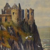 Attributed to Edwin Brown (19th/20th Century), watercolour and gouache, Dunluce Castle, Northern