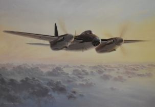 After Gerald Davison Coulson (b.1926, British), coloured print, 'de Haviland Mosquito Mk.IV',