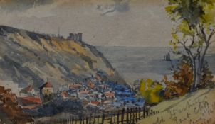 20th Century School, watercolour, Old Hastings East Cliff, signed and dated 1910 to the lower right,