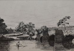 *Local Interest - Roy Woodhouse (1897-1987, British), etching, Two local landscapes - 'Old