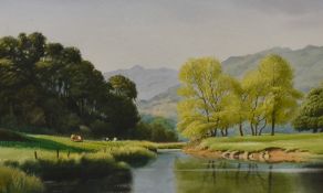 *Local Interest - Geoffrey H. Pooley (1908-2006, British), watercolour, 'Spring Time, Elterwater',