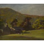 *Local Interest - Fred Yates (19th/20th Century, British), pastel, 'Hart Head Farm, Rydal', Lake