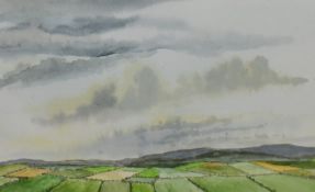*Local Interest - J.East (20th Century, British), watercolour, 'Storm Brewing Over Settle',