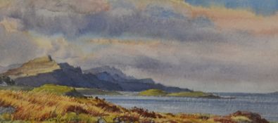 Jill Aldersley (1943-2007, British), watercolour, 'Tianavaig From Sconcer, Isle of Skye', signed