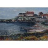 After Mick Oxley (20th Century, British), coloured print, 'Craster Harbour, Autumnal',