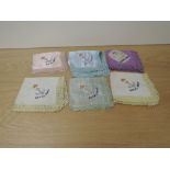 Six Royal Navy Silk Embroidered Handkerchiefs